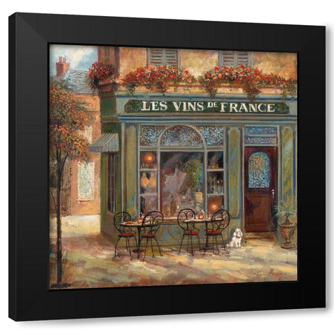 Wine Shop Black Modern Wood Framed Art Print by Manning, Ruane