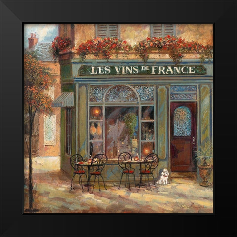 Wine Shop Black Modern Wood Framed Art Print by Manning, Ruane