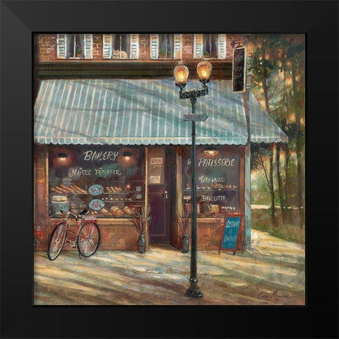 Pastry Shop Black Modern Wood Framed Art Print by Manning, Ruane