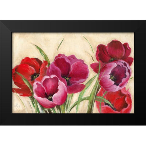Summer Scent Black Modern Wood Framed Art Print by Tava, Janet