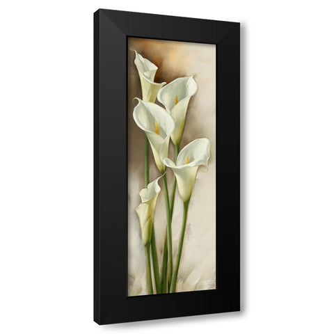 Callas Gracieux I Black Modern Wood Framed Art Print with Double Matting by Levashov, Igor