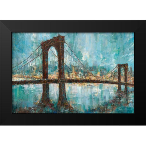 Manhattan Memories Black Modern Wood Framed Art Print by Manning, Ruane
