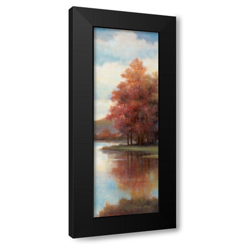 Slow River II Black Modern Wood Framed Art Print with Double Matting by Chiu, T.C.