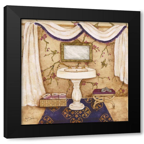 Purple Sink Passion I Black Modern Wood Framed Art Print by Tava Studios