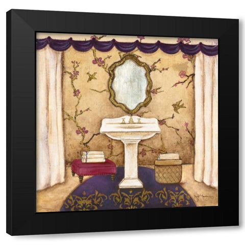 Purple Sink Passion II Black Modern Wood Framed Art Print by Tava Studios