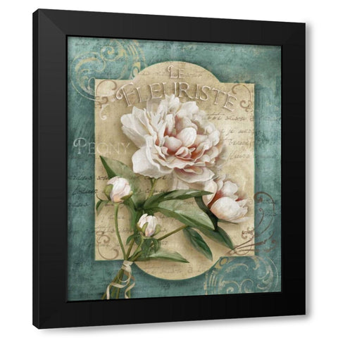 Le Fleuriste Black Modern Wood Framed Art Print by Knutsen, Conrad