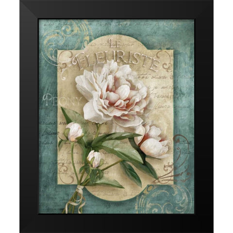 Le Fleuriste Black Modern Wood Framed Art Print by Knutsen, Conrad