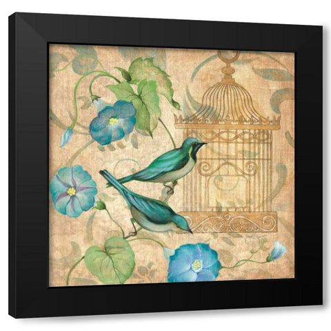 Springs Song I Black Modern Wood Framed Art Print by Tava Studios