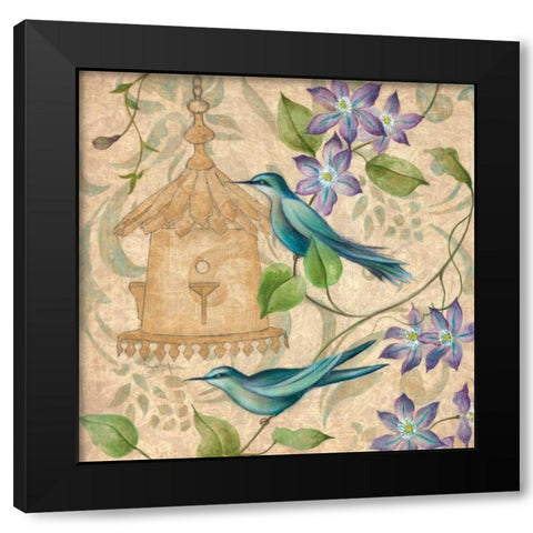 Springs Song II Black Modern Wood Framed Art Print by Tava Studios