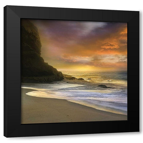 Morning Fire Black Modern Wood Framed Art Print with Double Matting by Calascibetta, Mike