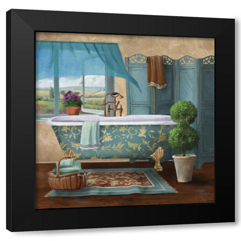 A Little Me Time I Black Modern Wood Framed Art Print with Double Matting by Knutsen, Conrad