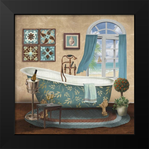 A Little Me Time II Black Modern Wood Framed Art Print by Knutsen, Conrad