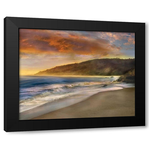 Malibu Sun Black Modern Wood Framed Art Print with Double Matting by Calascibetta, Mike