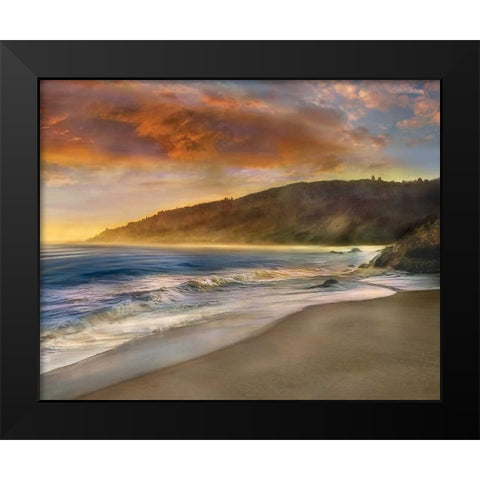 Malibu Sun Black Modern Wood Framed Art Print by Calascibetta, Mike