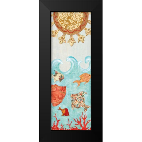 Under the Sea II Black Modern Wood Framed Art Print by Tava Studios