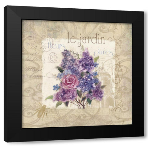 Le Jardin Black Modern Wood Framed Art Print with Double Matting by Robinson, Carol