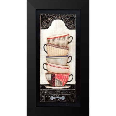 Coffee in Rome Black Modern Wood Framed Art Print by Tava Studios