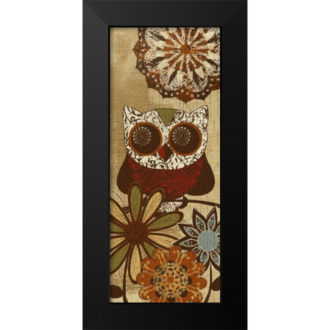 Owls Wisdom II Black Modern Wood Framed Art Print by Craven, Katrina