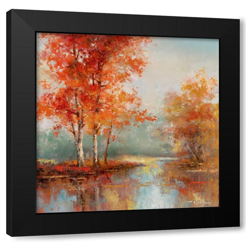 Autumns Grace I Black Modern Wood Framed Art Print by Chiu, T.C.
