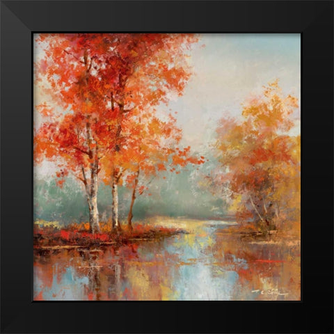 Autumns Grace I Black Modern Wood Framed Art Print by Chiu, T.C.