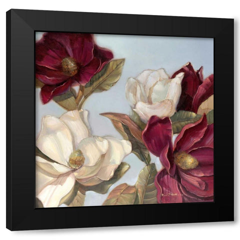 Magnolia Black Modern Wood Framed Art Print with Double Matting by Mathenia, Paul