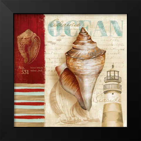 Atlantic Ocean Black Modern Wood Framed Art Print by Knutsen, Conrad