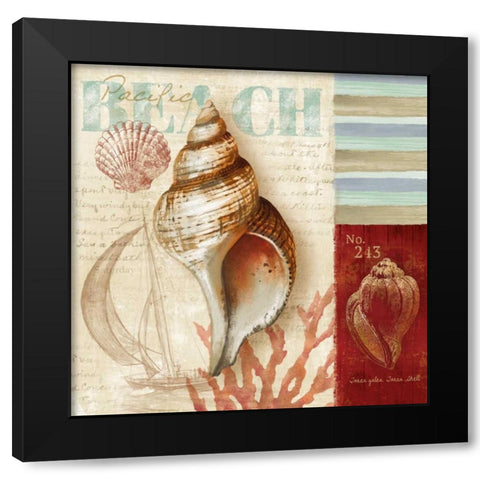 Pacific Beach  Black Modern Wood Framed Art Print by Knutsen, Conrad