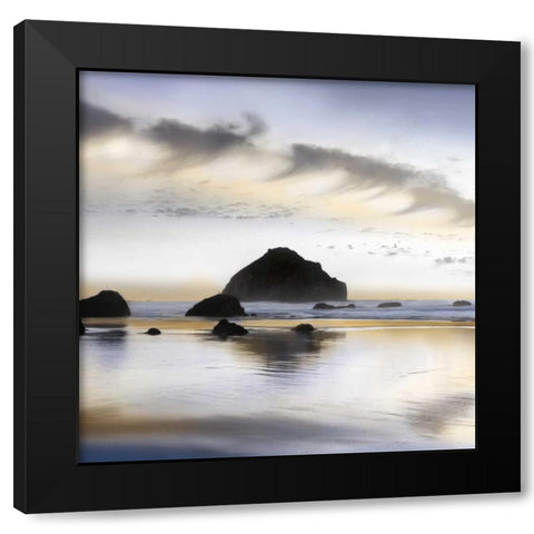 Twilight on the Coastline Black Modern Wood Framed Art Print by Delimont, Danita