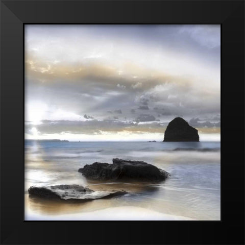 Sunset at Trebarwith Strand Black Modern Wood Framed Art Print by Delimont, Danita