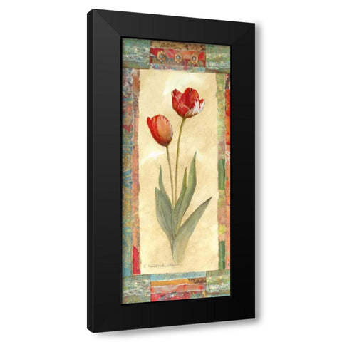 Tulip Montage Black Modern Wood Framed Art Print by Olson, Charlene