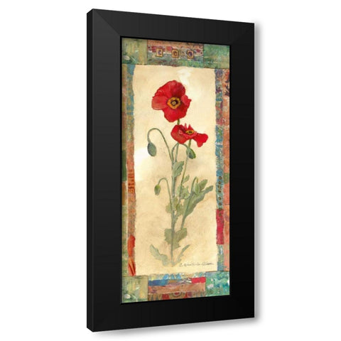 Poppy Montage Black Modern Wood Framed Art Print by Olson, Charlene