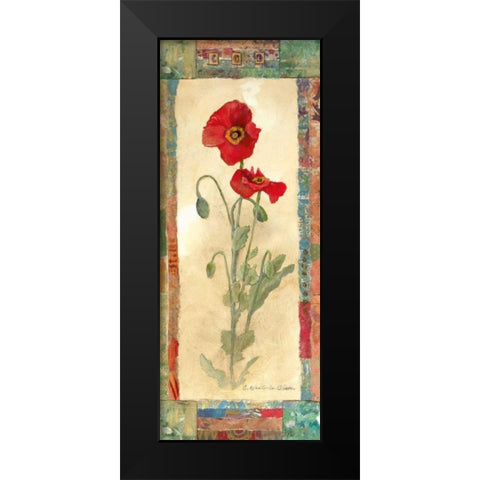Poppy Montage Black Modern Wood Framed Art Print by Olson, Charlene
