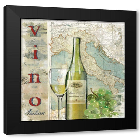 Vino Black Modern Wood Framed Art Print with Double Matting by Robinson, Carol
