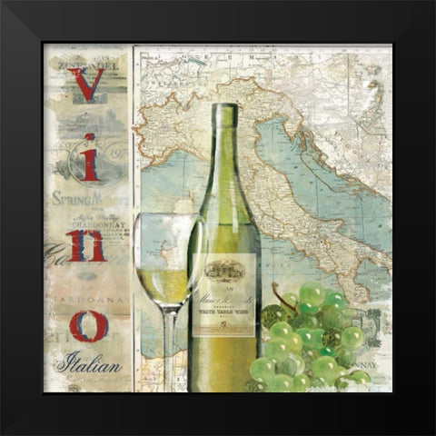 Vino Black Modern Wood Framed Art Print by Robinson, Carol