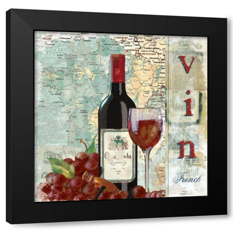 Vin Black Modern Wood Framed Art Print with Double Matting by Robinson, Carol