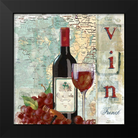 Vin Black Modern Wood Framed Art Print by Robinson, Carol