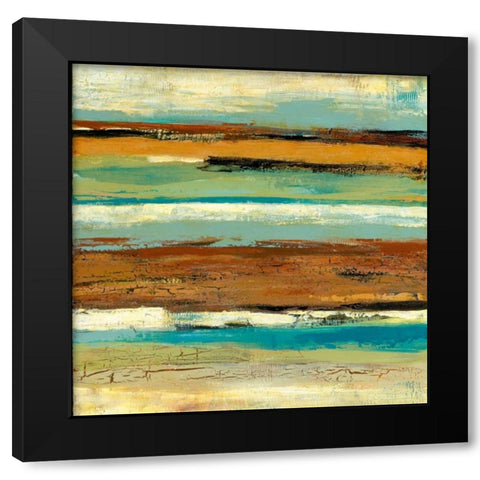 Terra Firma II Black Modern Wood Framed Art Print with Double Matting by Donovan, Maria