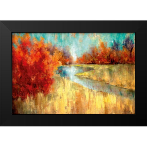 Autumn River Black Modern Wood Framed Art Print by Robinson, Carol