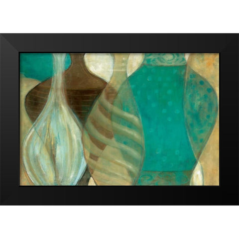 Vessels Of Glass Black Modern Wood Framed Art Print by Robinson, Carol