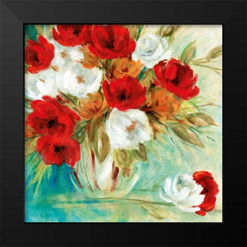 Vibrant Bouquet I Black Modern Wood Framed Art Print by Robinson, Carol