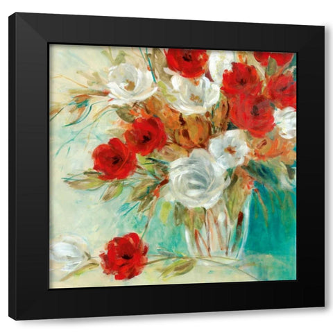 Vibrant Bouquet II Black Modern Wood Framed Art Print by Robinson, Carol