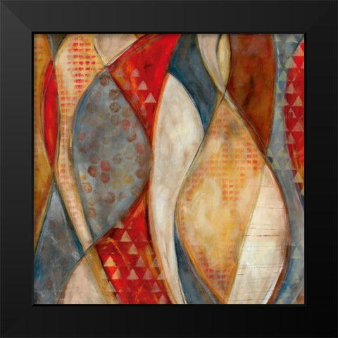 Woven In Time Black Modern Wood Framed Art Print by Robinson, Carol