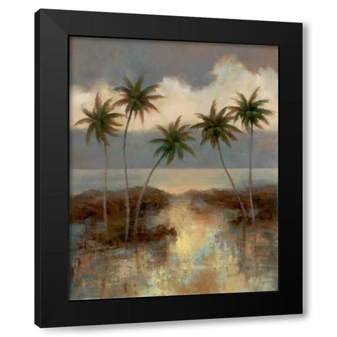After the Rain II Black Modern Wood Framed Art Print with Double Matting by Chiu, T.C.