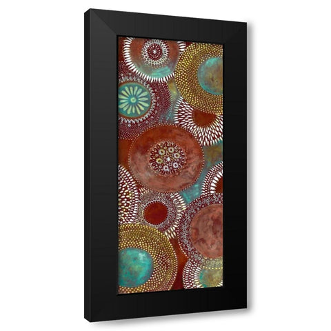 Batik I Black Modern Wood Framed Art Print with Double Matting by Tava Studios