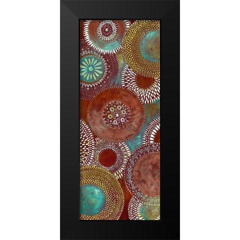 Batik I Black Modern Wood Framed Art Print by Tava Studios
