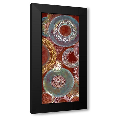 Batik II Black Modern Wood Framed Art Print by Tava Studios