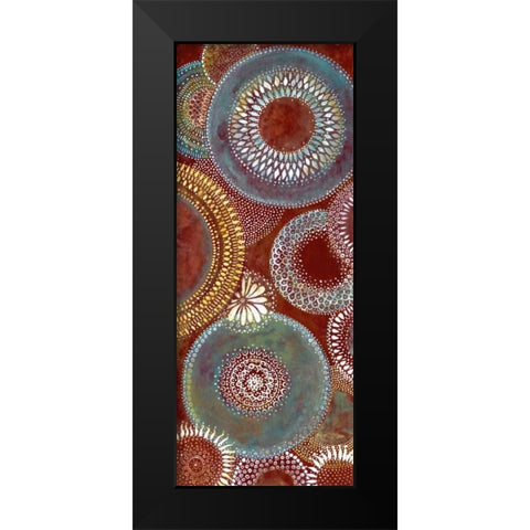 Batik II Black Modern Wood Framed Art Print by Tava Studios