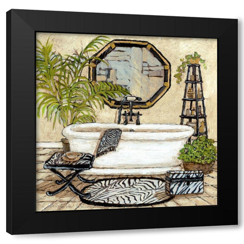 Touch of Exotic II Black Modern Wood Framed Art Print with Double Matting by Olson, Charlene