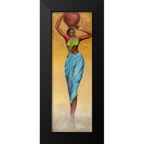 Village Well II Black Modern Wood Framed Art Print by Yelder, Herschel