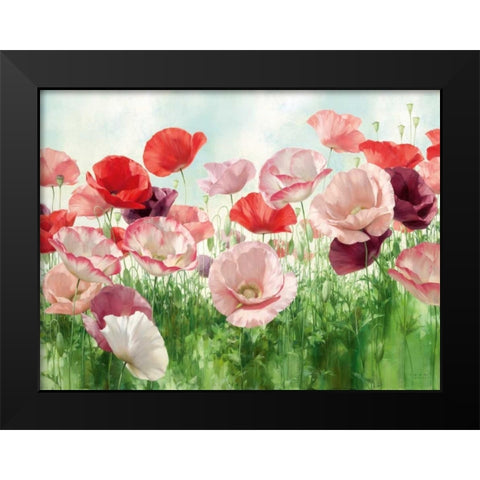 Poppies Pleasure Black Modern Wood Framed Art Print by Levashov, Igor